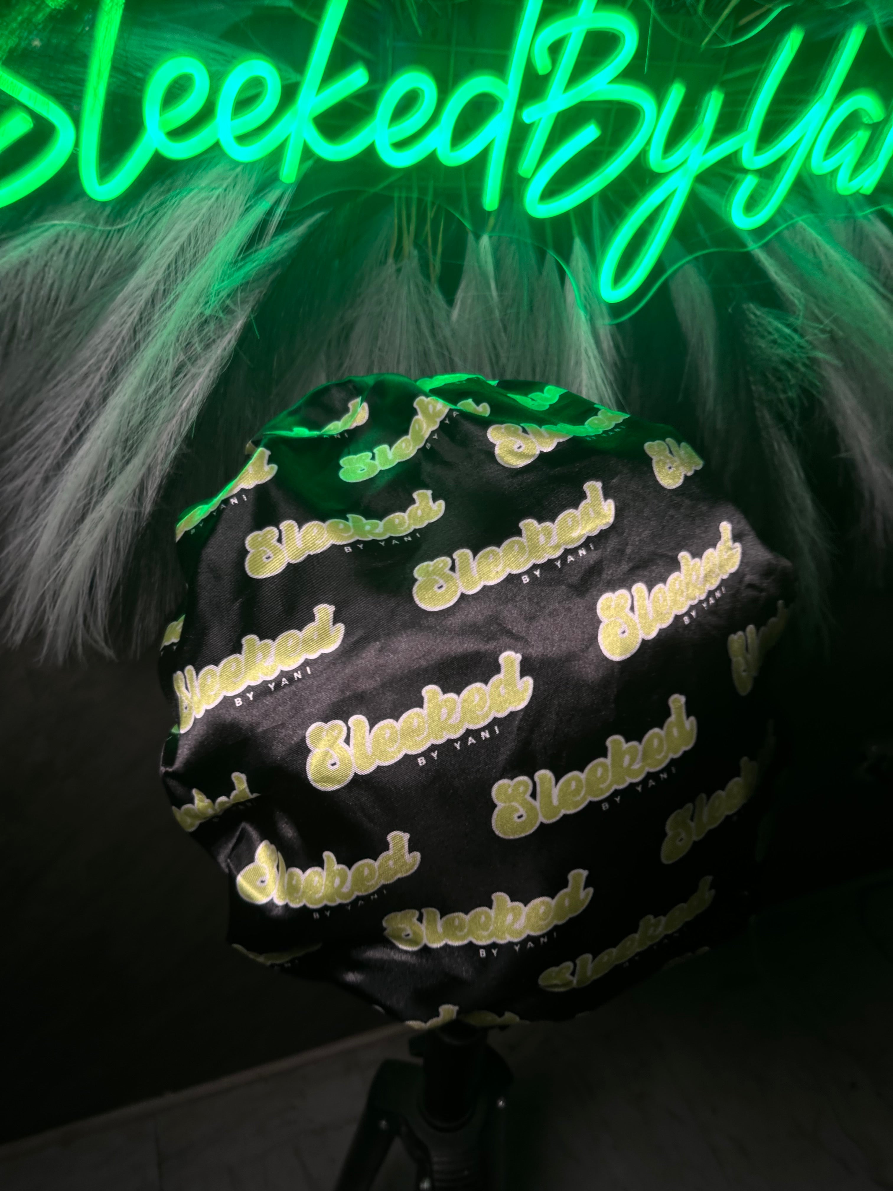 Black S.B.Y Silk Bonnet